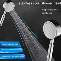 stainless steel shower hand held wall mounted anti fall small waist turbocharged filter shower head shower head home