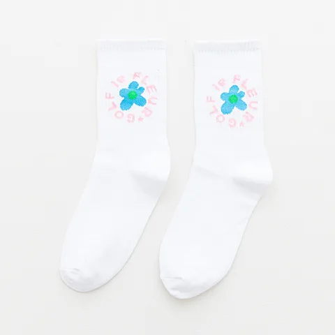 Ins цветы Hyun Корейская версия розовые носки для женщин колледж искусство ветер Ранняя весна и осень для женщин 7 цветов 178