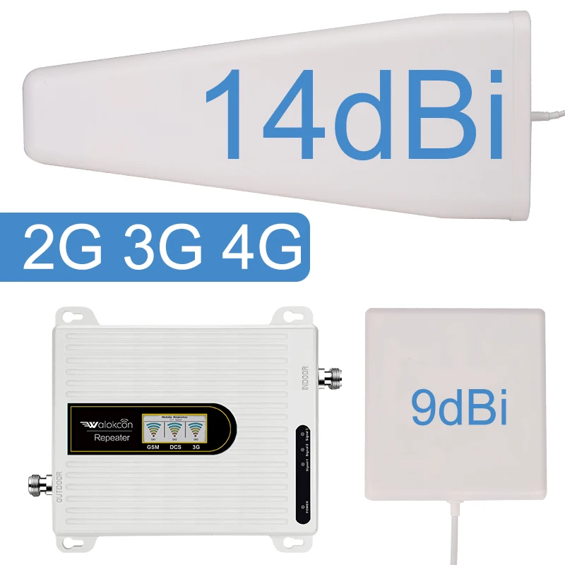 Najtaniej 7000m 4g Wzmacniacz Sygnału Telefonu Komórkowego Komórkowego Wzmacniacz GSM 2g 3g 4g Repeater 900 1800 2100 Antena Kierunkowa 14dBi Antena Zewnętrzna Duża Moc 70dB