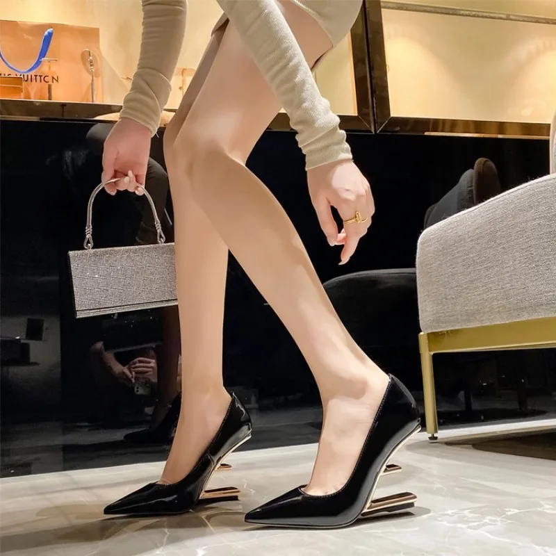 Новинка 2024 женские туфли-лодочки на высоком каблуке с острым носком туфли