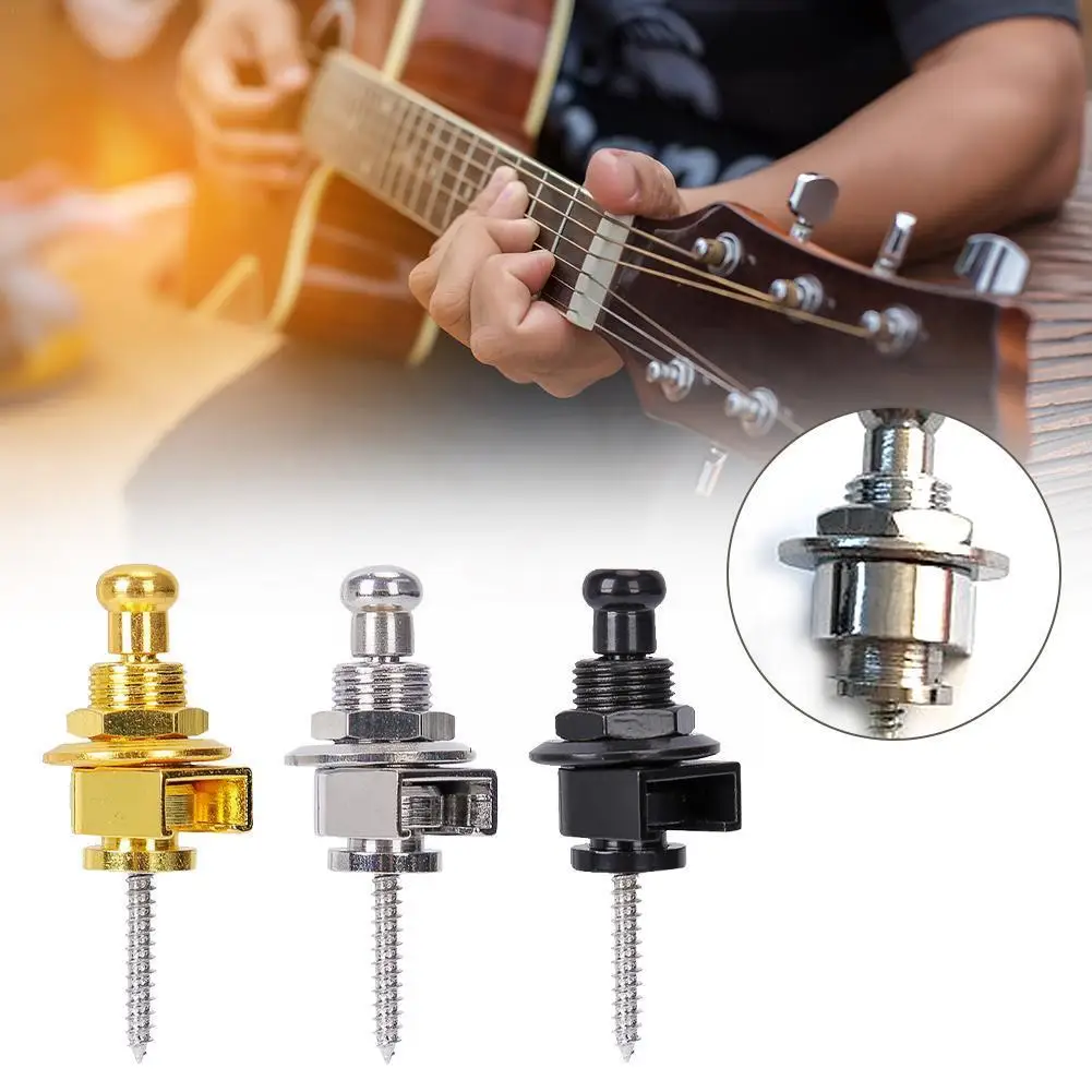 

2Pcs Guitar Strap Lock Botton Schaller Style Straplocks Bass Electric Buckle Guitar Locks Guitar Acoustic Strap Strap X6E6