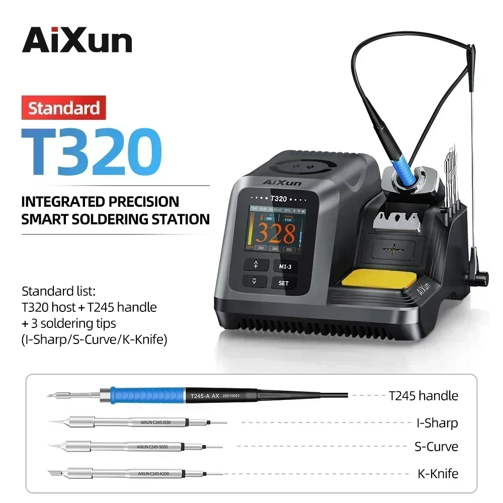Фото AIXUN T3B T3A T320 Умная паяльная станция для сварки T115/T210/T245 Паяльная станция T3AS T3BS для ремонта печатных плат SMD BGA Сварочные инструменты №4