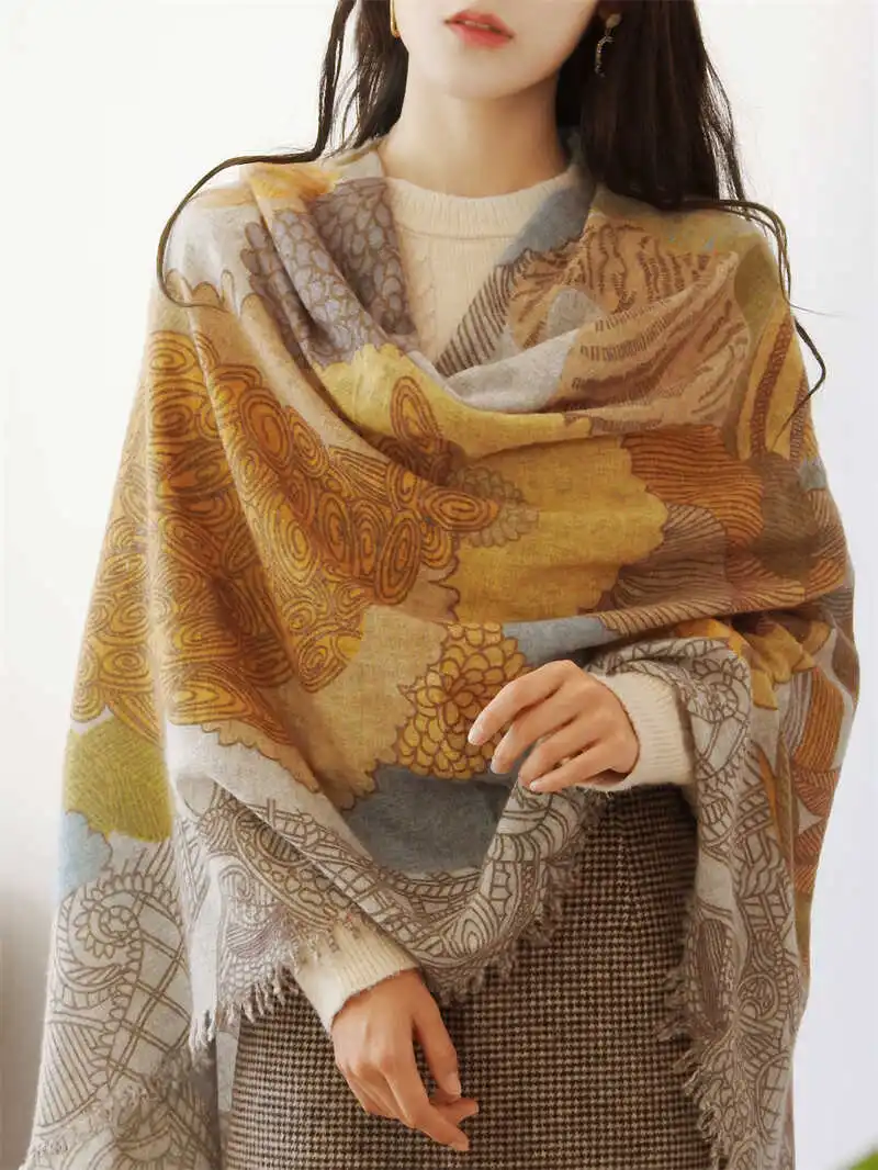 Женский шарф из искусственного кашемира