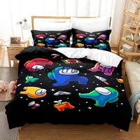 kids cute cartoon bedding set with pillowcase quilt duvet cover for children bedclothes bed set print home textile decor