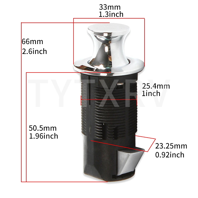 

OEM RV Accessories High Quality Zinc Alloy Black Color Door Lock Latch RV Lock