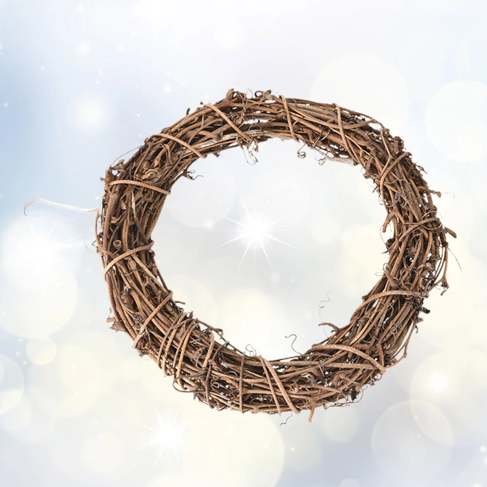 

Wreath Rattan Ring Garland Christmas Grapevine Vinenatural Door Dried Twig Branch Diyhand Material Party Front Frame Wire