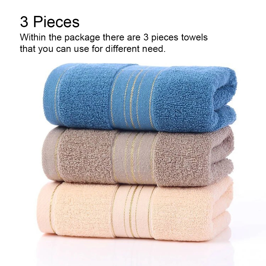 

3 Pieces Set Towel Replacement Soft Washable Skin-friendly Towels Washcloth