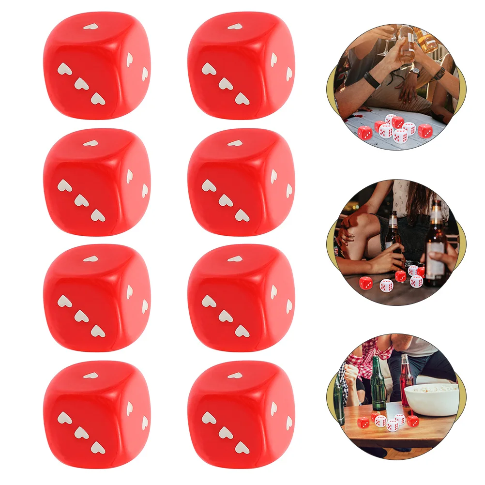 

8pcs Dice Game Dice Plaything Nice Safe Light Good Durable Party Dice Dice Creative Dice for Playing