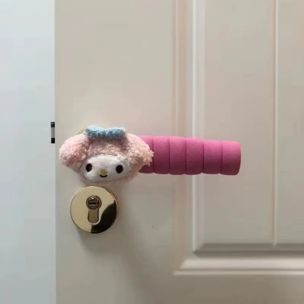 2 шт. Sanrios My Melody аниме плюшевые перчатки для дверных ручек кавайные милые защитные