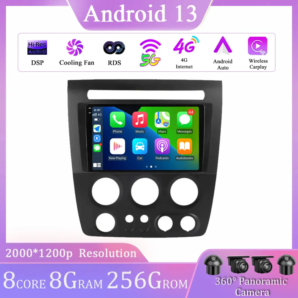 

Android 13 Autoradio For Hummer H3 2005 - 2011 Car Radio Stereo Multimedia Player GPS Navigation QLED Screen WiFi Carplay DSP BT