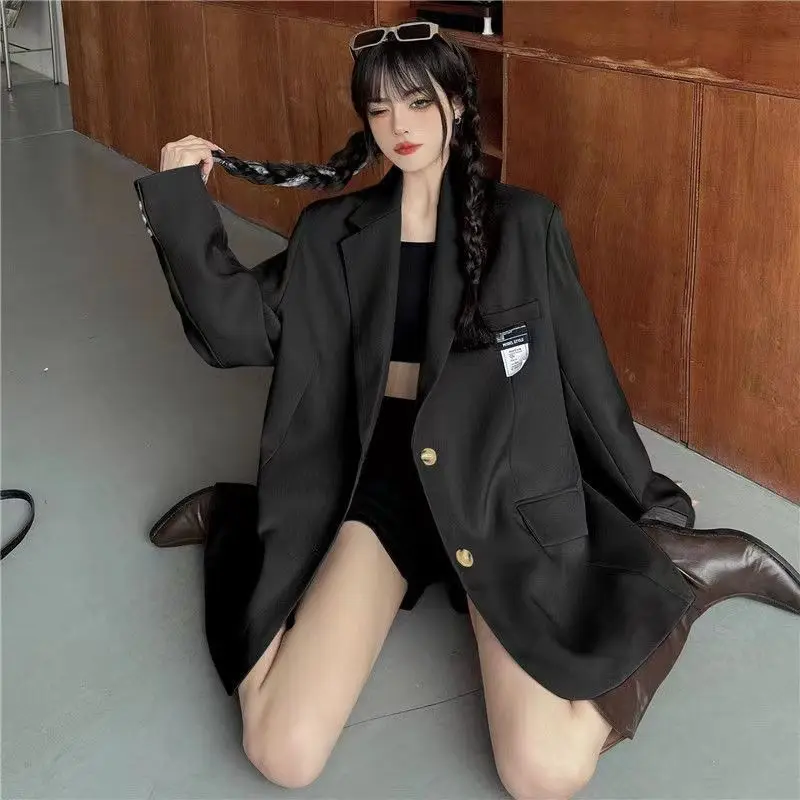 Блейзеры женские свободные крутые уличные универсальные дизайнерские весенние