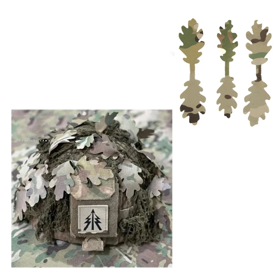 

15 PCS/set Tactical Hunting CS Wargame Diy Double-Sided Multicam Camouflage Strips for Helmet DisappearDis
