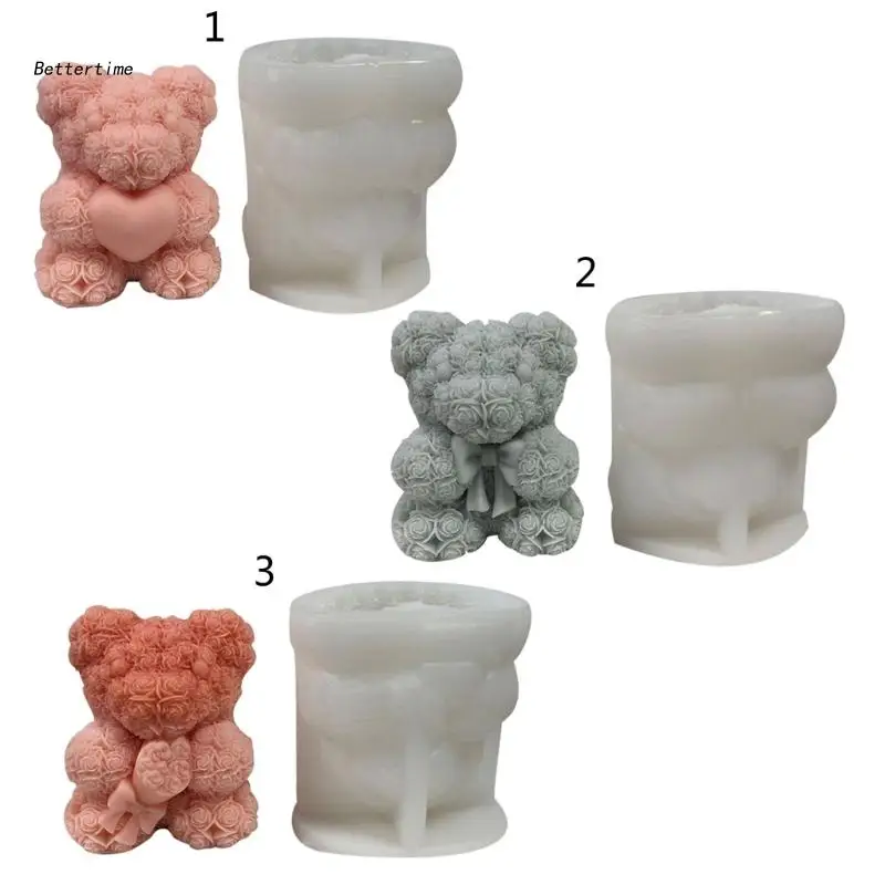 

Chocolate Moulds Bear Shaped Baking Molds Fondant Moulds Cake Molds Silicone Material Perfect Gift for DIY Baking Lover