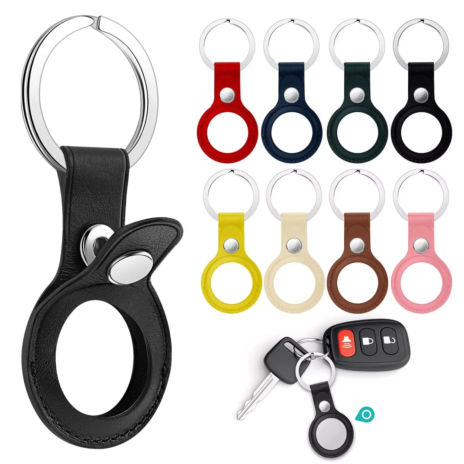 

Protective Case Cover For Apple Airtags Key Ring For Airtag Tracker Locator Device Anti-Lost Protector Sleeve