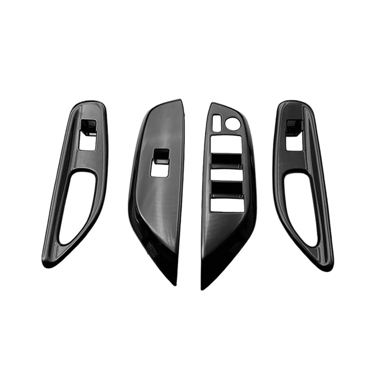 

Car Glossy Black Window Glass Lift Button Trim Switch Cover Door Armrest Panel for Toyota YARiS Cross 2020-2023 LHD