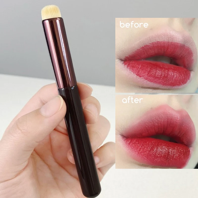 

1pcs Professional Concealer Lip Makeup Brushes Cosmetic Tool Round Lip Smudge Wooden Handle Make Up Brush Beauty Tools
