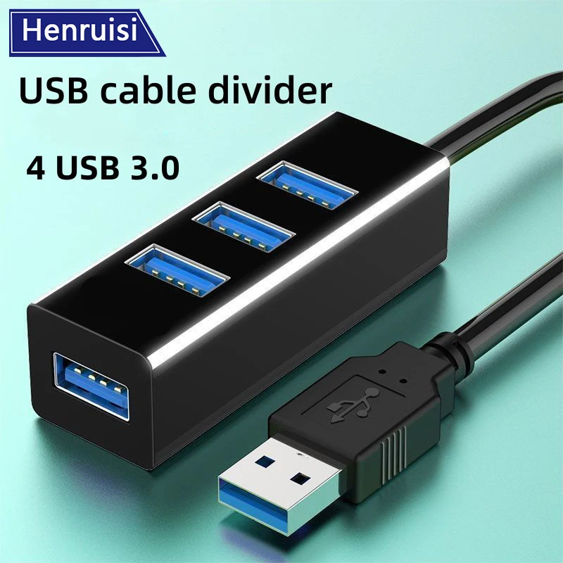 USB 3,0 4 порта, разветвитель для компьютера, ноутбука