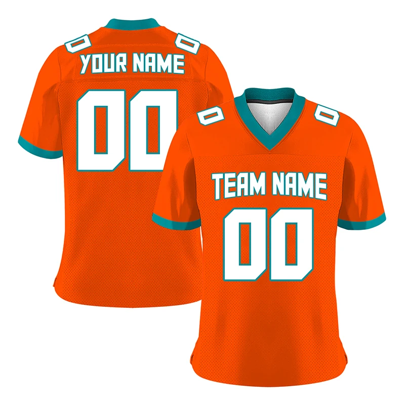 Оранжевые футболки для регби футболка на заказ американский футбол мужские