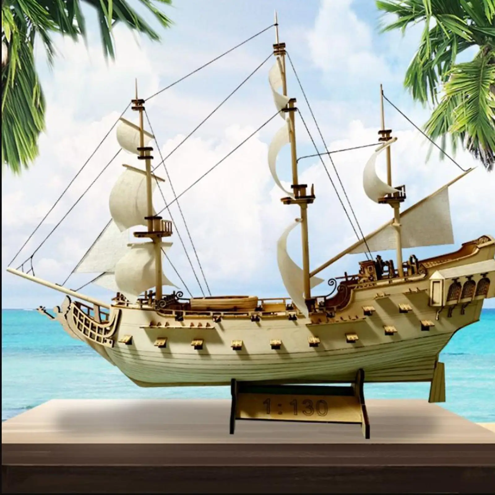 

1/300 Wooden Sailing Boat Kits DIY Wood Model Building Kits for Kids Adults