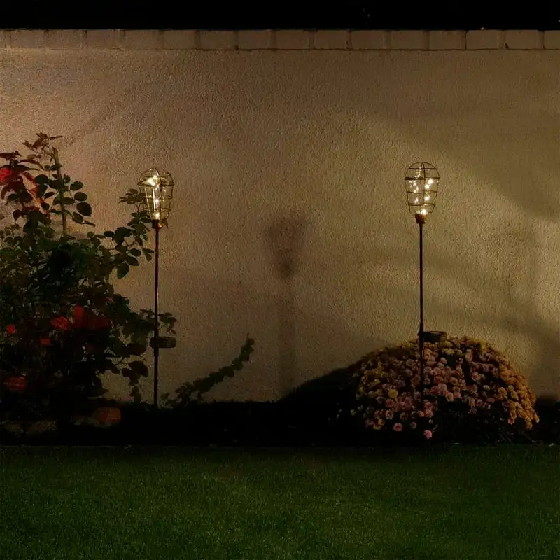

Solar Edison Bulb Garden Stake Lights, Set of 2, White Light for outdoor Out door solar lights светильник на сол