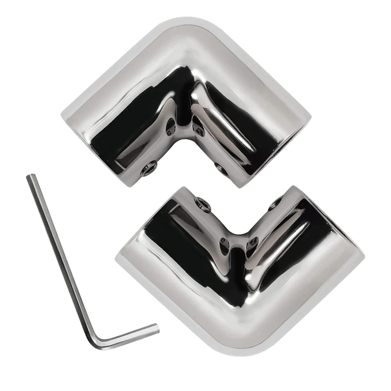 2 упаковки 7/8 дюйма (22 8 мм) 2-полосный ручной рельсовый фитинг для лодки с углом 90