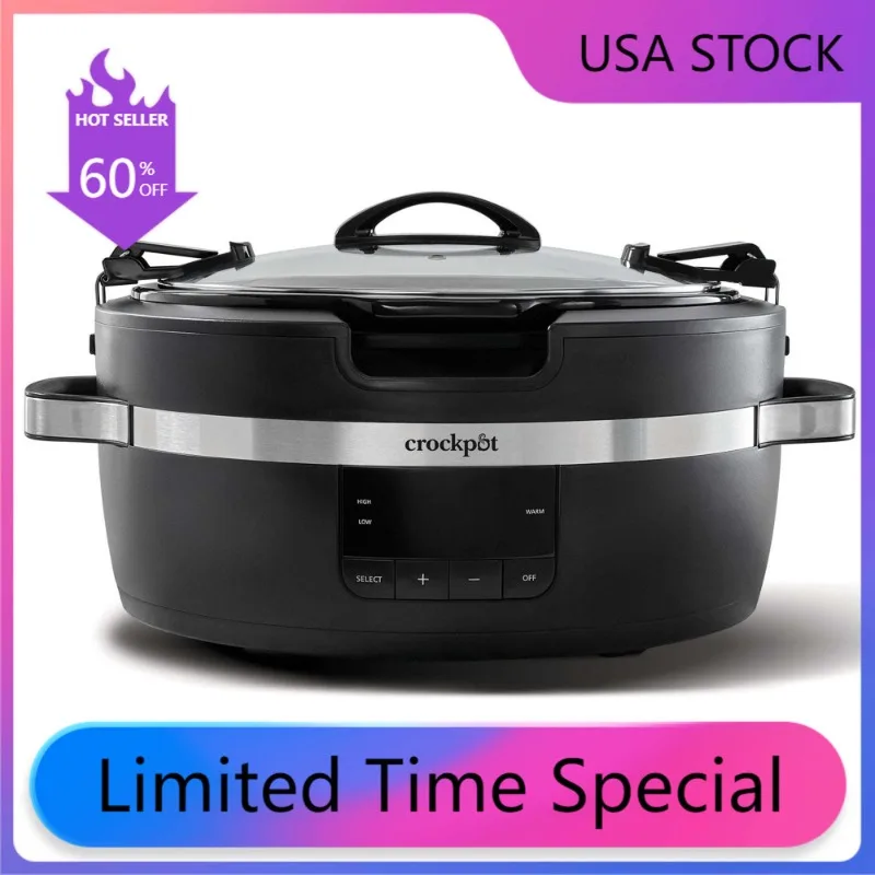 

Crock-горшок 6 кварт Thermoshield Digital Slow Cooker