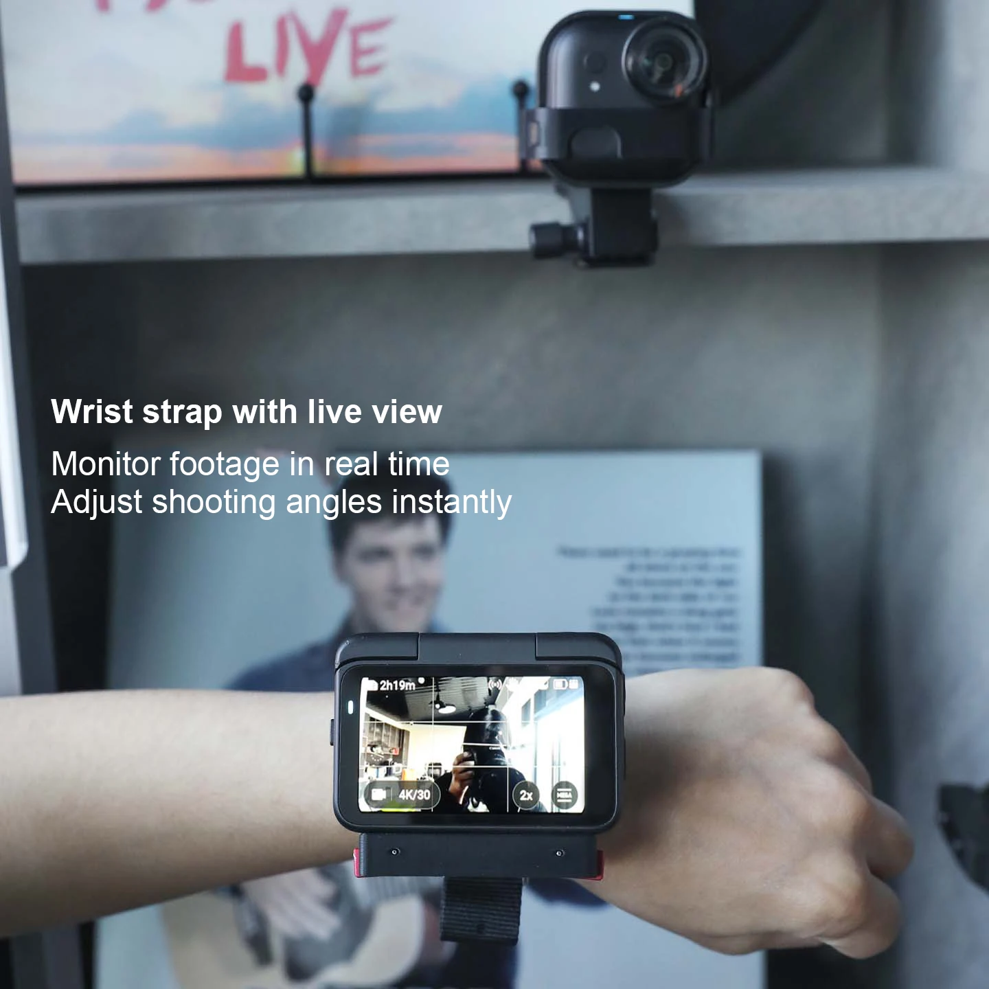 Фото ​ Для Insta360 Go Ultra Thumb Camera Image Многофункциональный зажим для ремня рюкзака Vision, браслет, аксессуары для защиты расширения №4