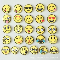 100pcslot fashion round embroidery patch smile expression clothing decoration sewing accessory craft diy iron heat applique