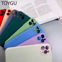 toygu suitable for iphone13 straight edge liquid imitation silicone shell apple 12 11 7p xs xr all inclusive mobile phone shell