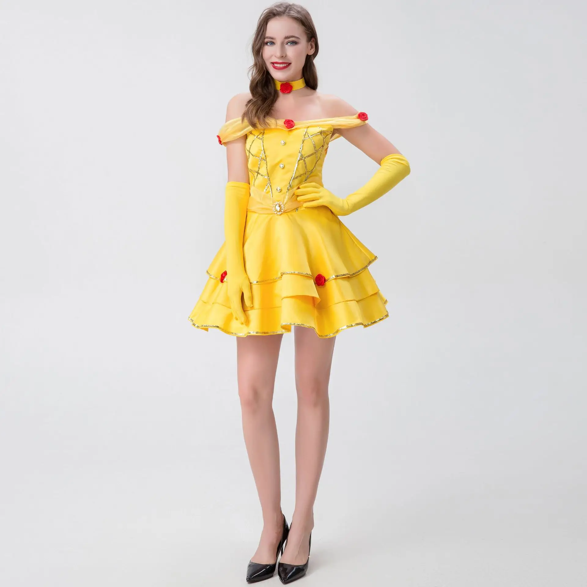 

Halloween Belle Princess Costume Cosplay Adult Fancy Masquerade Costume
