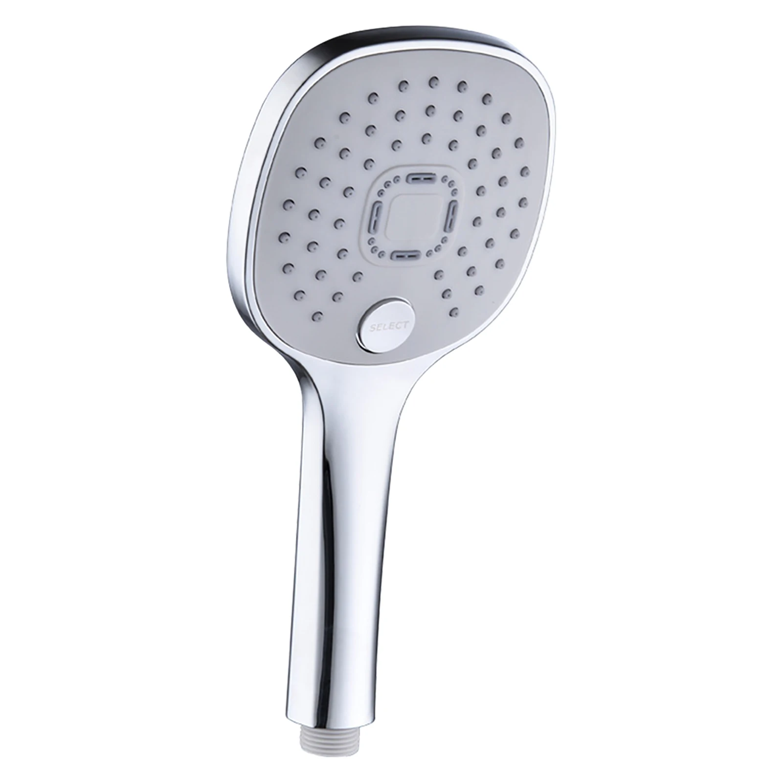 

3 Modes With On Off Switch Round Handheld Spray Rainfall Anti Clog Shower Head ABS High Pressure Adjustable Massage Water Saving