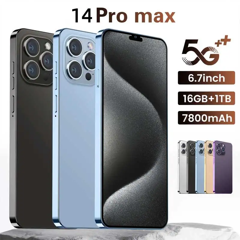 

Brand New For 14 Pro Max Smartphone 6.7 Inch Face ID 16GB+1TB Mobile Phones Global Version 4G 5G Cell Phone