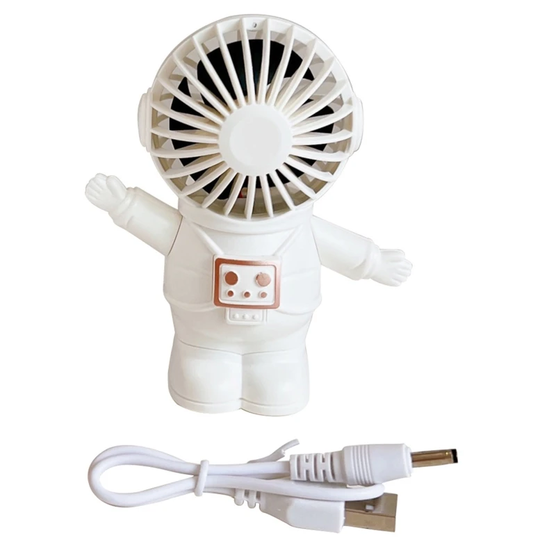 

Cartoon Astronaut Handheld Mini Fan Portable Hand Fan Mute USB Charging Pocket Fans Outdoors Mobile Air Conditioning Fan