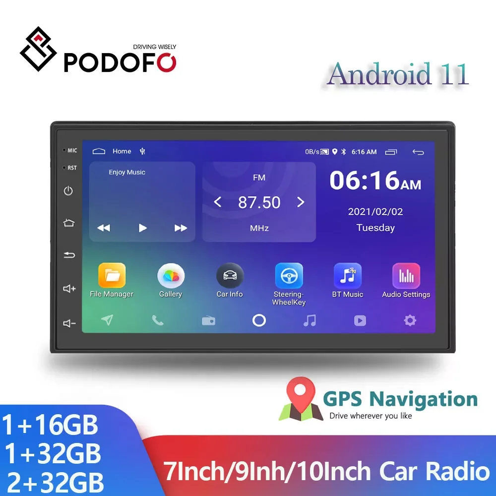 

NEW2023 2din Android 11 Radio Car Multimedia Player 7" 9" 10" Stereo Receiver GPS Tape Recorder For Volkswagen K