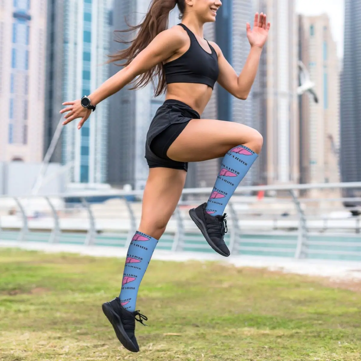 Я печень не любит Спортивные Компрессионные носки