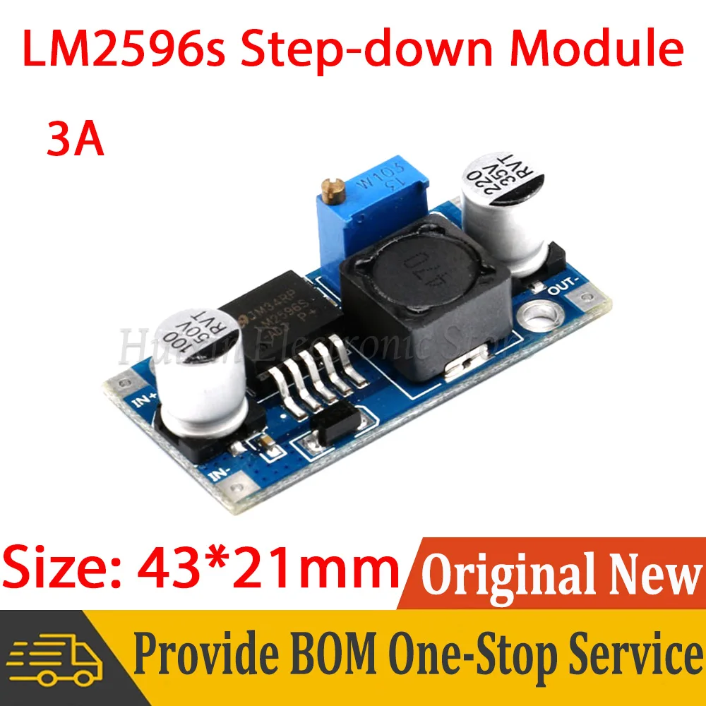 

5pcs LM2596 DC-DC Step-down Power Supply Buck Module 3A Adjustable LM2596S Output Voltage Regulator 1.25V-35V 24V 12V 5V 3V