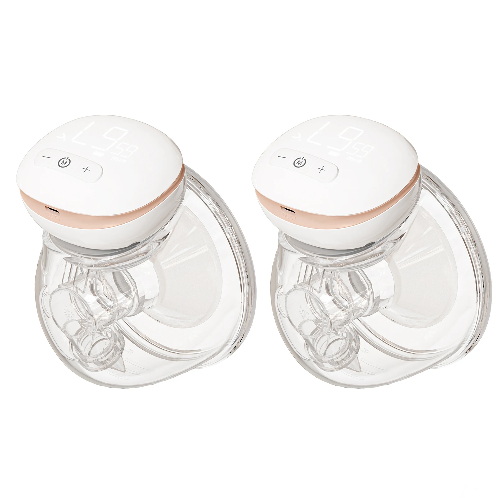

1pcs/2pcs Wearable Electric Breast Pump Portable 8oz/ 240ml BPA-free 3 Modes 9 Suction Levels Breastfeeding Milk Collector