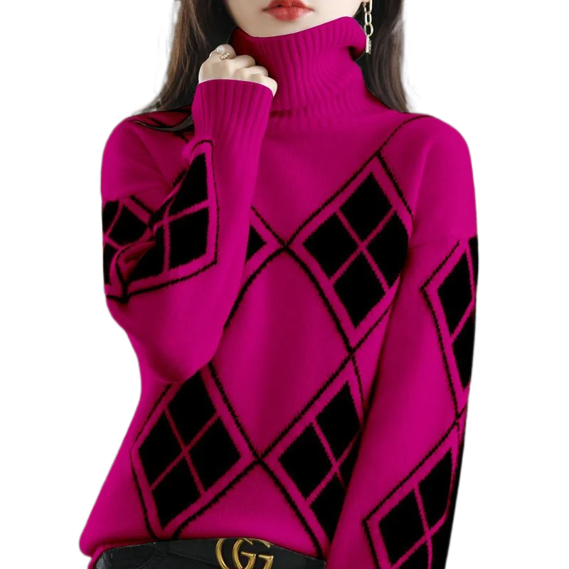 

Women's Long Sleeve High-end Flower Sweater Autumn New Loose Sweaters Styky All-match Short Top