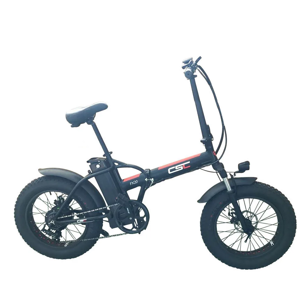 CSC Fat Tire 48V 500W 20 &quot4 0 Электрический велосипед снег горный складной