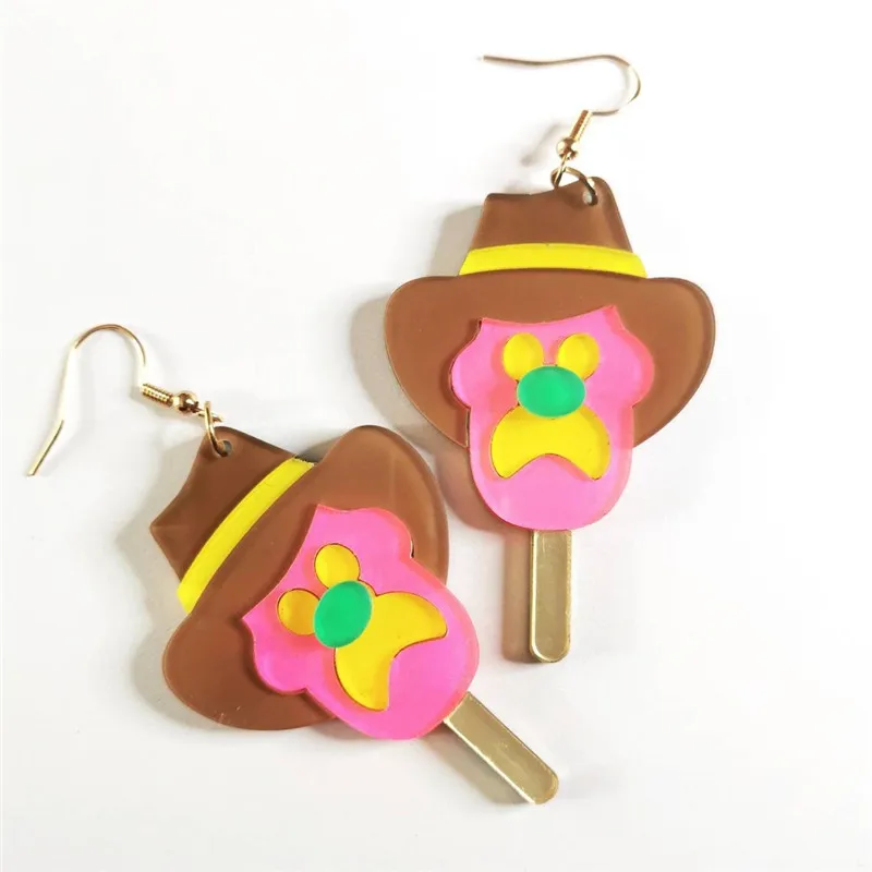 

Серьги с пузырями O Bill, мороженое, детство, ретро, акрил, эффектные