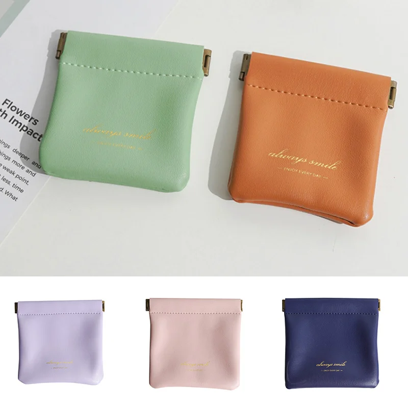 

Lady PU Leather Cosmetic Bag Small Portable Lipstick Protective Sleeve Mini Bag Earphone Sundries Lipstick Storage Bag Small Bag