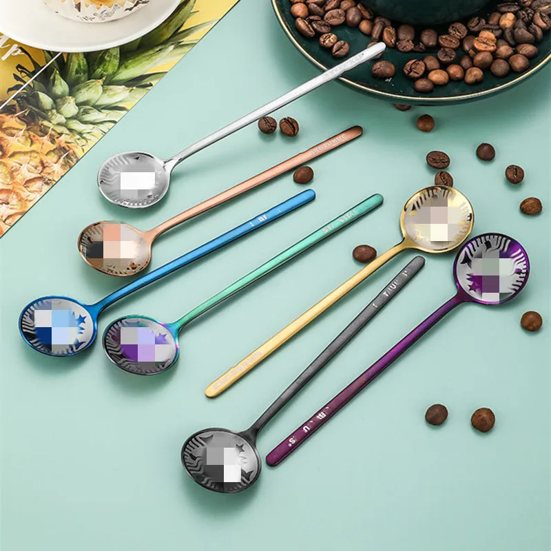 

Starbuck Stainless Steel Tea Scoop Ice Cream Dessert Milk Tea Coffee Stirrer Spoon Kitchen Bar Tool
