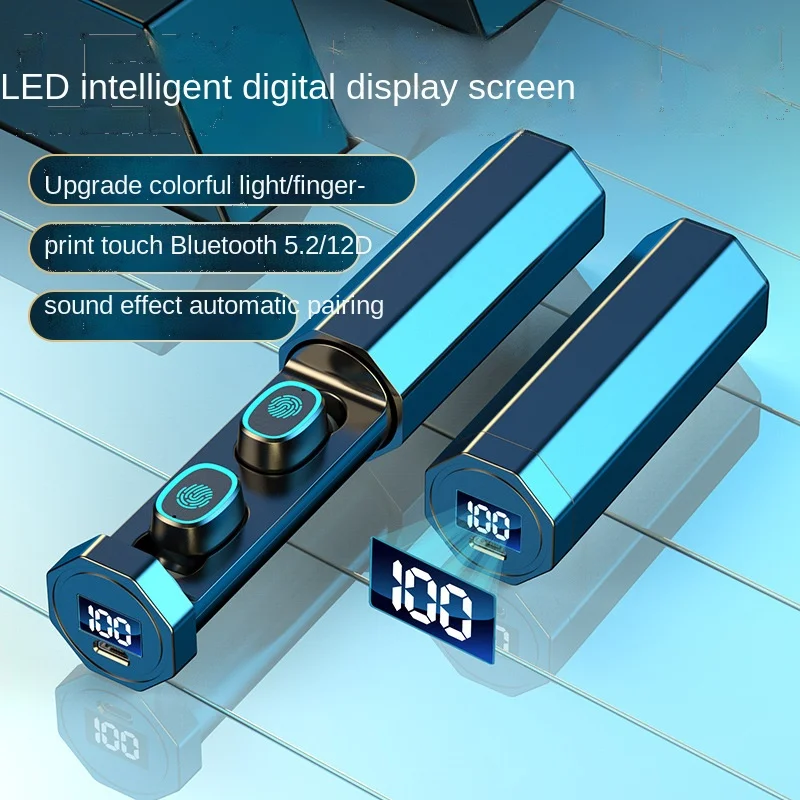 

TWS True Wireless Bluetooth Headset Ultra Clear Talk HiFI Stereo Sound Bluetooth 5.2 with LED digital display