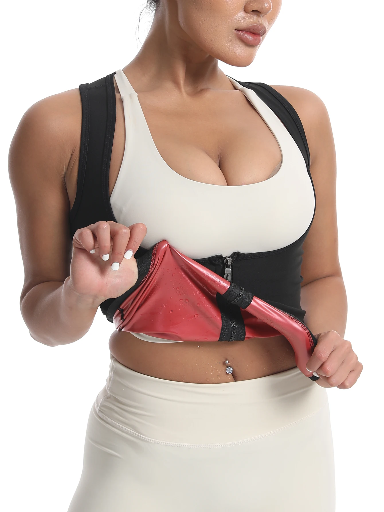 Женский корректирующий жилет для спорта и фитнеса полиэстер средняя поддержка