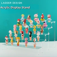 acrylic ladder blind box storage rack funko anime figure doll clay figure cupcake display stand transparent display shelf riser