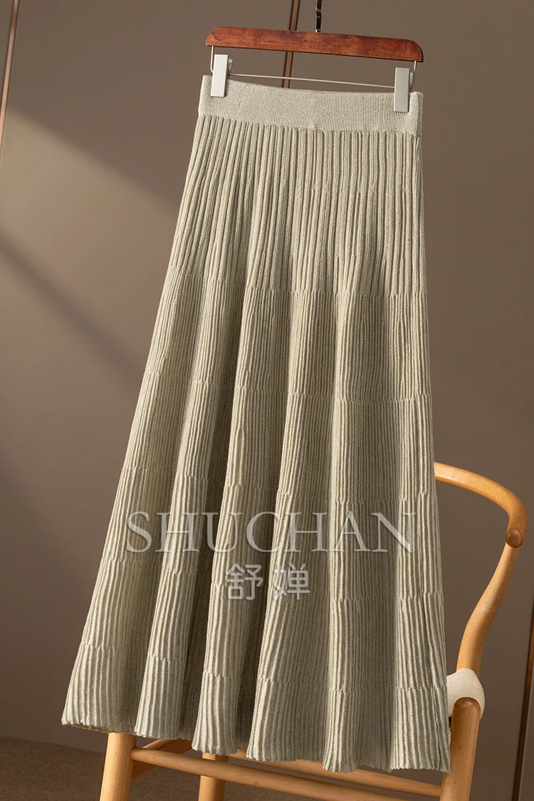 Элегантная вязаная юбка во французском стиле женские юбки Облегающие из смеси