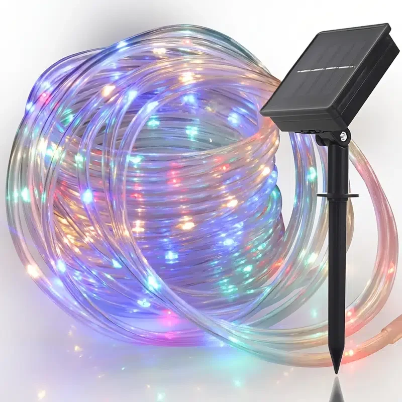 

HMTX 33ft Solar String Lights, LED Copper Wire PVC Color Light, Christmas Outdoor Light Strings, Garden Decor (1Pack)