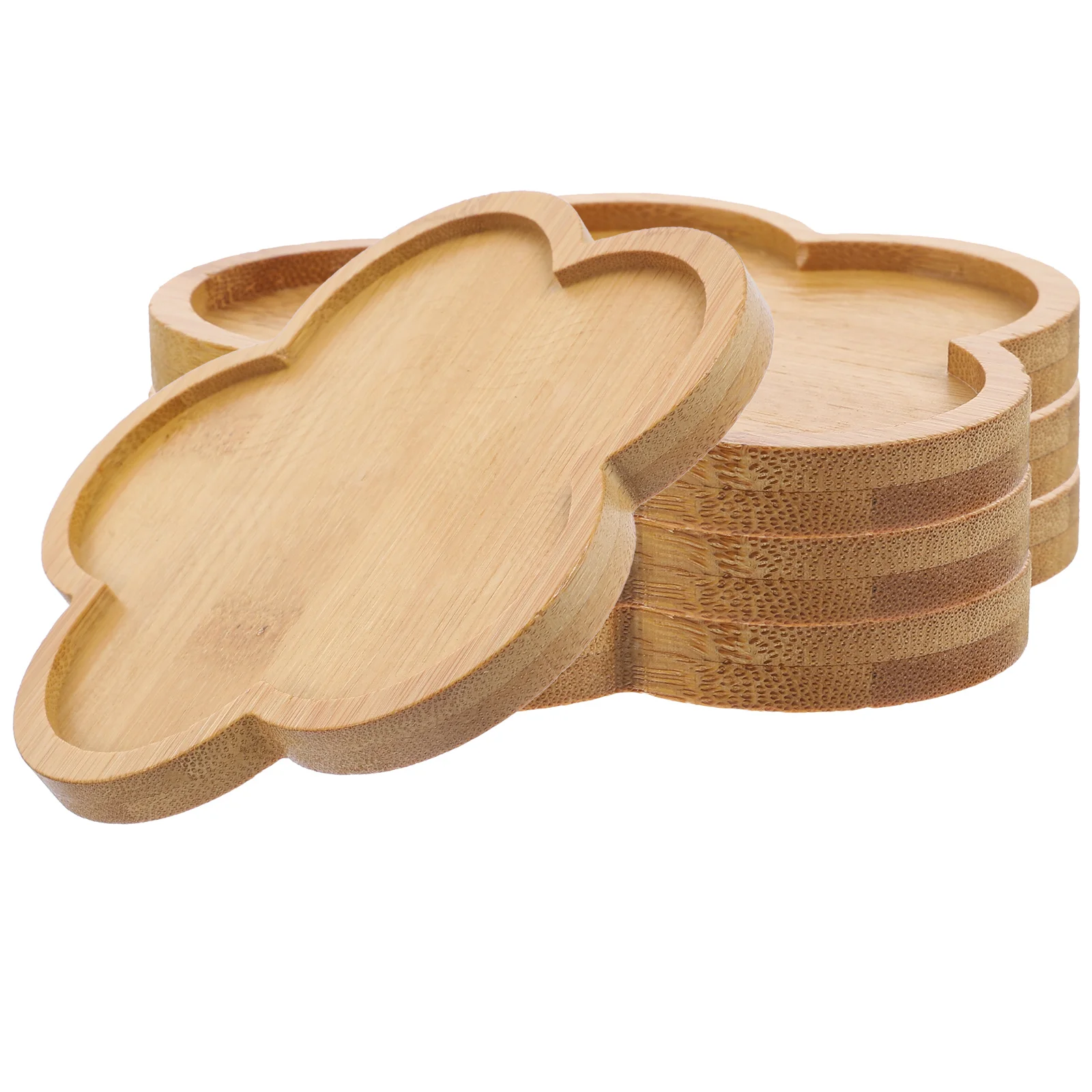 

4 Pcs Six Gentlemen Drainage Tray Saucers Outdoors Large Indoor Planter Pot Bamboo Plants Houseplant Pots