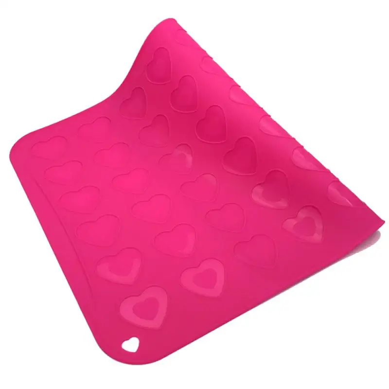 

1PC 42 Hearts Shape Macaroon Molds High Quality Silicone Baking Mat Heat Resistant Non Stick Reuseable Home Kithchen Baking Mat