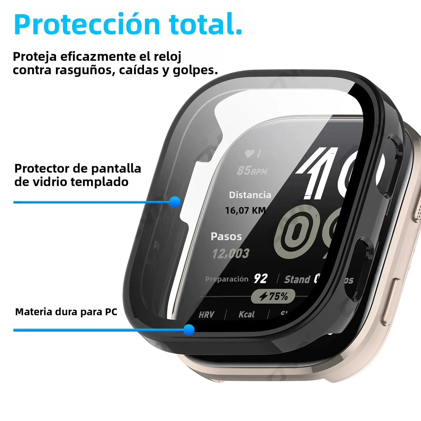 Фото Чехол для ПК + закаленное стекло для Amazfit Bip Max, защитная пленка для экрана и жесткий защитный бампер для Amazfit Bip 6, аксессуары для умных часов №2